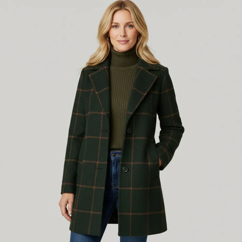 Juliette™ | Classy Wool Check Coat – Auckzy