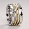 Vintage Gold Striped Ring
