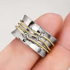 Vintage Gold Striped Ring