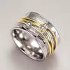 Vintage Gold Striped Ring
