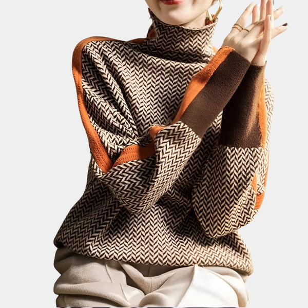 Vera™ | High Neck with Striped Seams